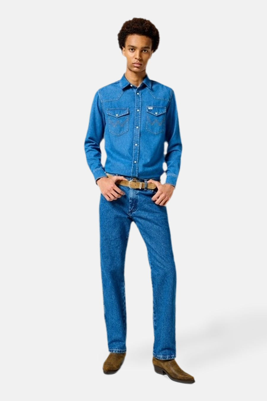 Jeans straight Mid blue denim - Wrangler®