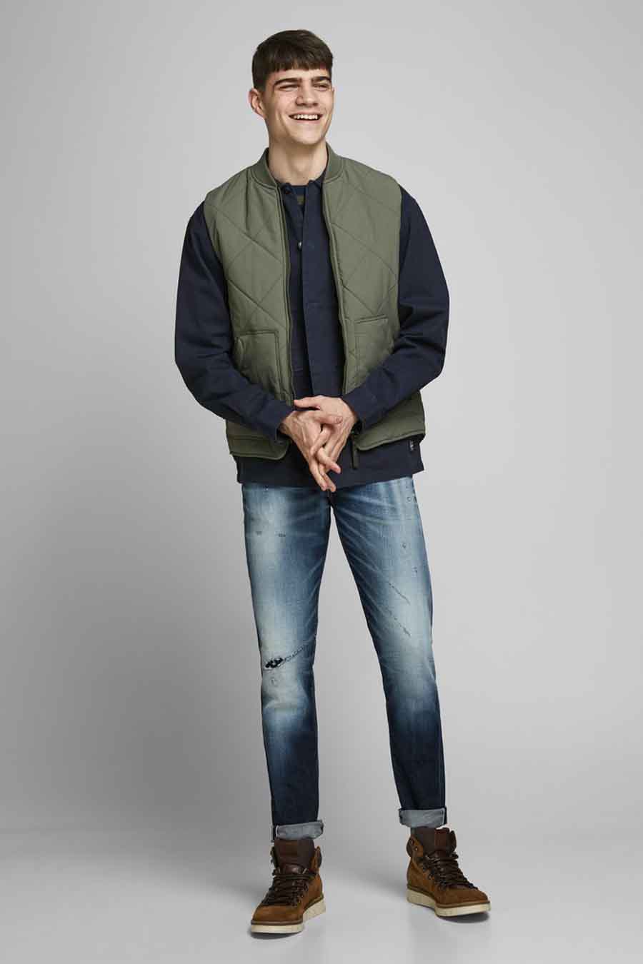 Hemd (lange mouwen) Blauw - ORIGINALS BY JACK & JONES