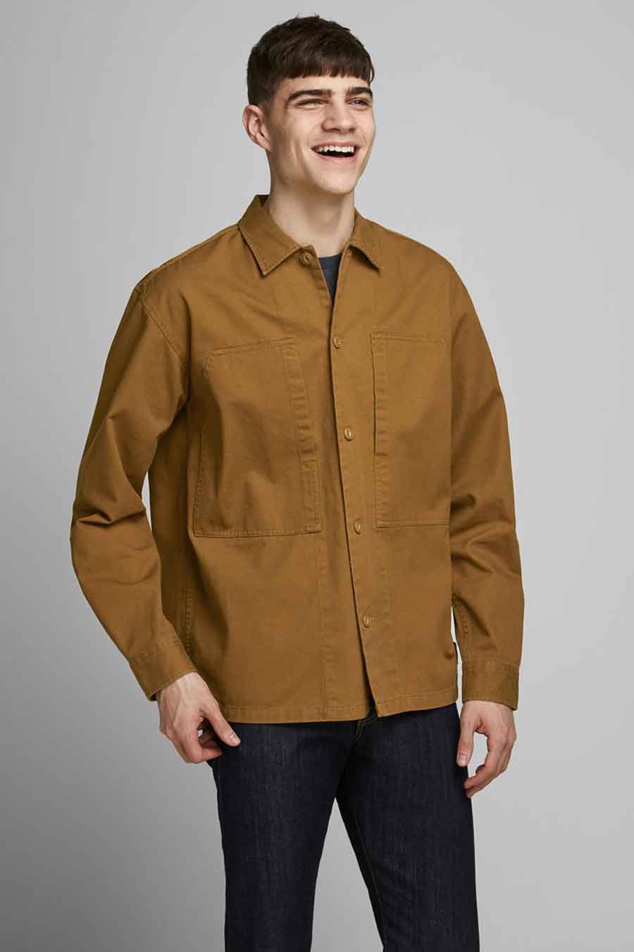 Hemd (lange mouwen) Grijs - ORIGINALS BY JACK & JONES