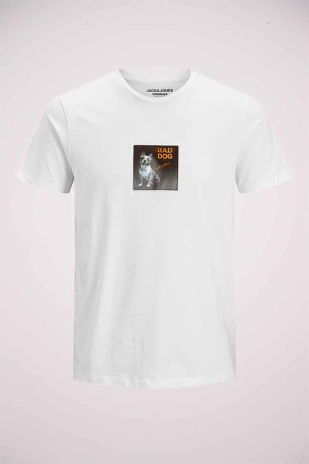 T-shirt (korte mouwen) Wit - ORIGINALS BY JACK & JONES