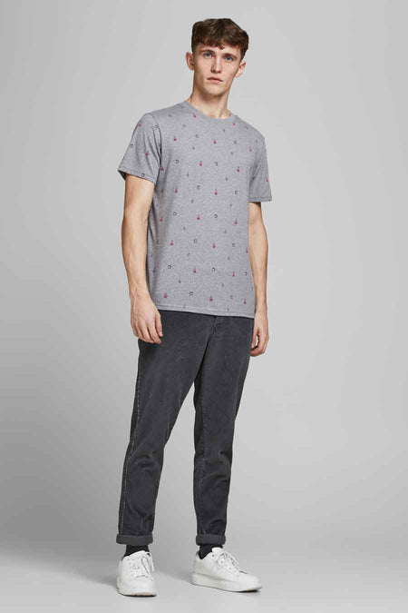T-shirt (korte mouwen) Grijs - ORIGINALS BY JACK & JONES