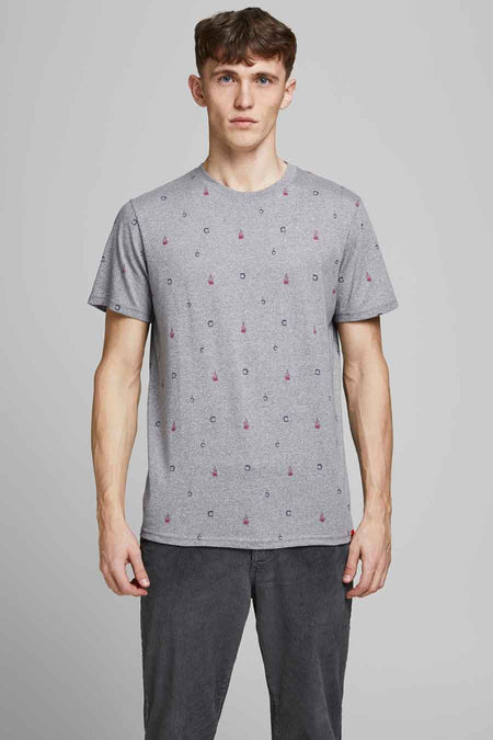 T-shirt (korte mouwen) Grijs - ORIGINALS BY JACK & JONES