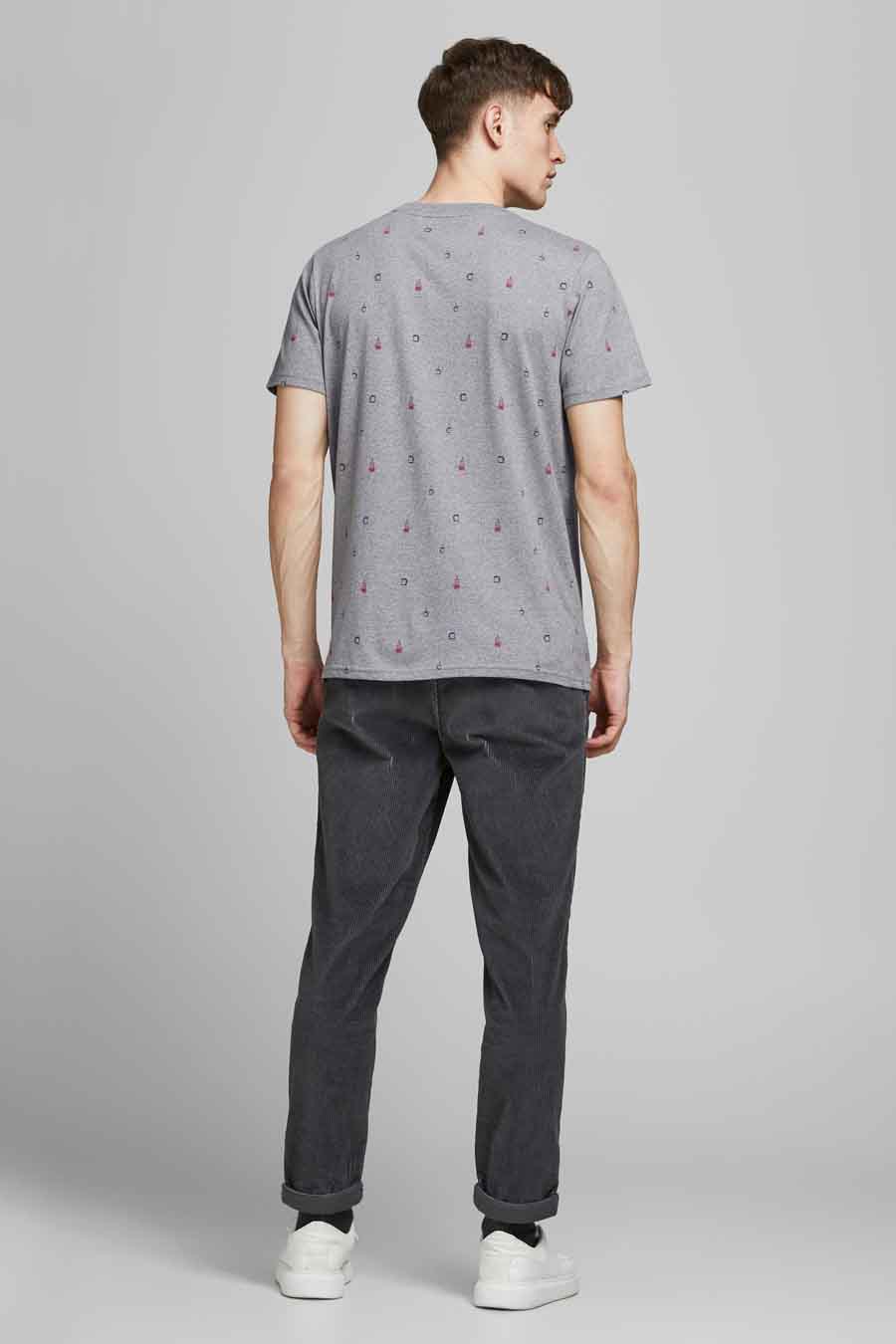 T-shirt (korte mouwen) Grijs - ORIGINALS BY JACK & JONES