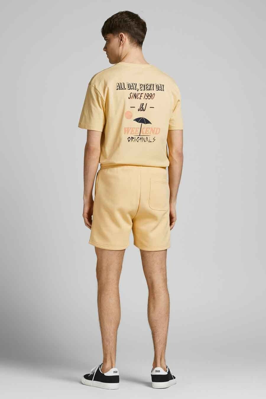 T-shirt (korte mouwen) Geel - ORIGINALS BY JACK & JONES