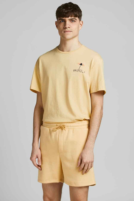 T-shirt (korte mouwen) Geel - ORIGINALS BY JACK & JONES