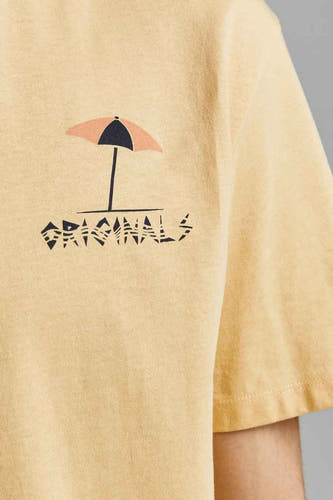 T-shirt (korte mouwen) Geel - ORIGINALS BY JACK & JONES