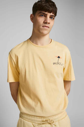 T-shirt (korte mouwen) Geel - ORIGINALS BY JACK & JONES