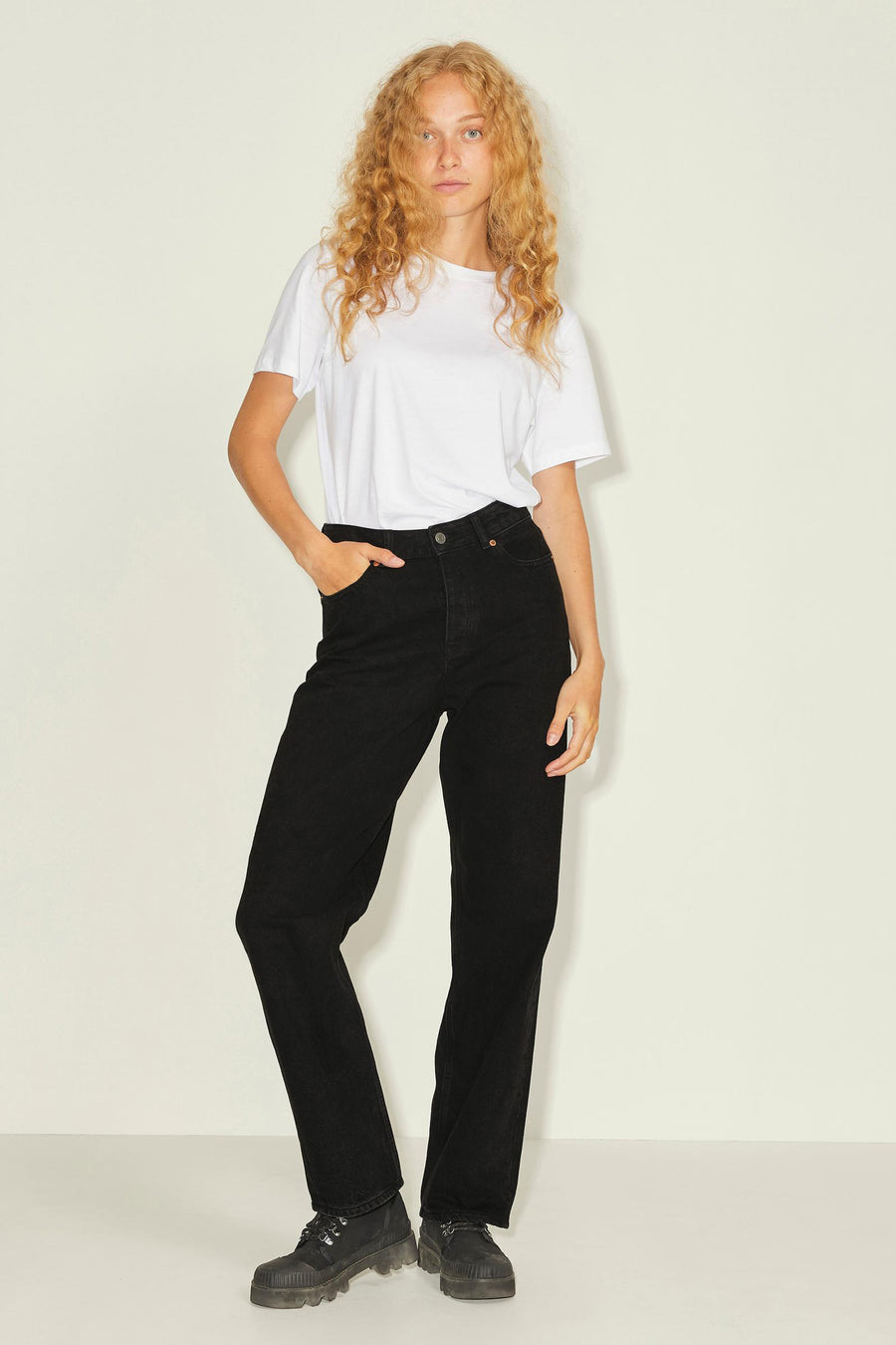 Jeans straight Dark grey denim - JJXX