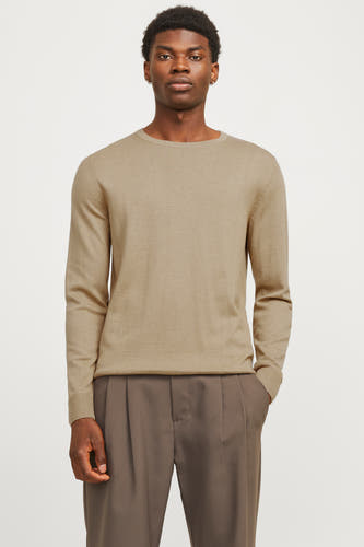 Trui met ronde hals Beige - PREMIUM BLUE by JACK & JONES