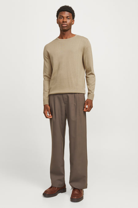 Trui met ronde hals Beige - PREMIUM BLUE by JACK & JONES