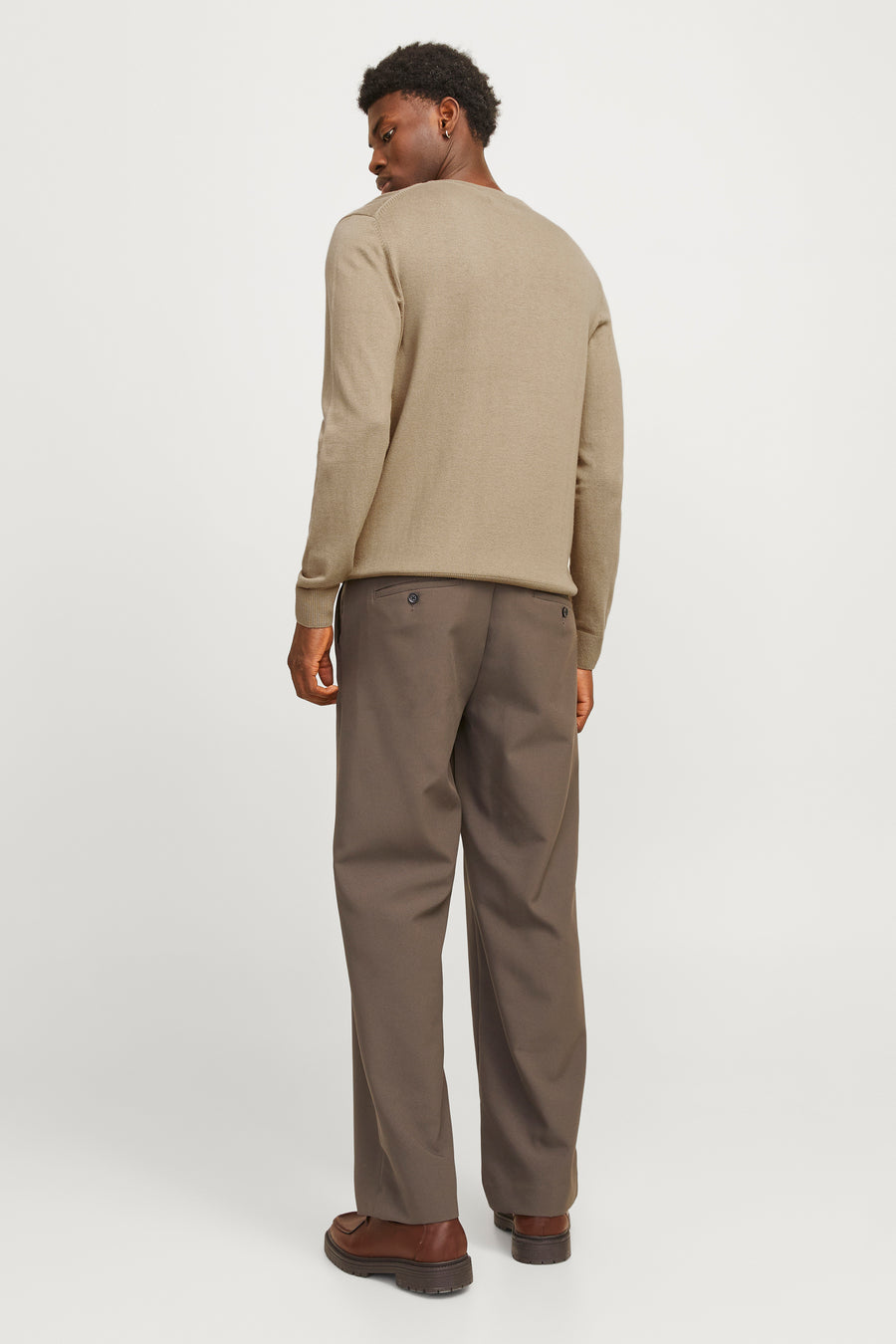 Trui met ronde hals Beige - PREMIUM BLUE by JACK & JONES