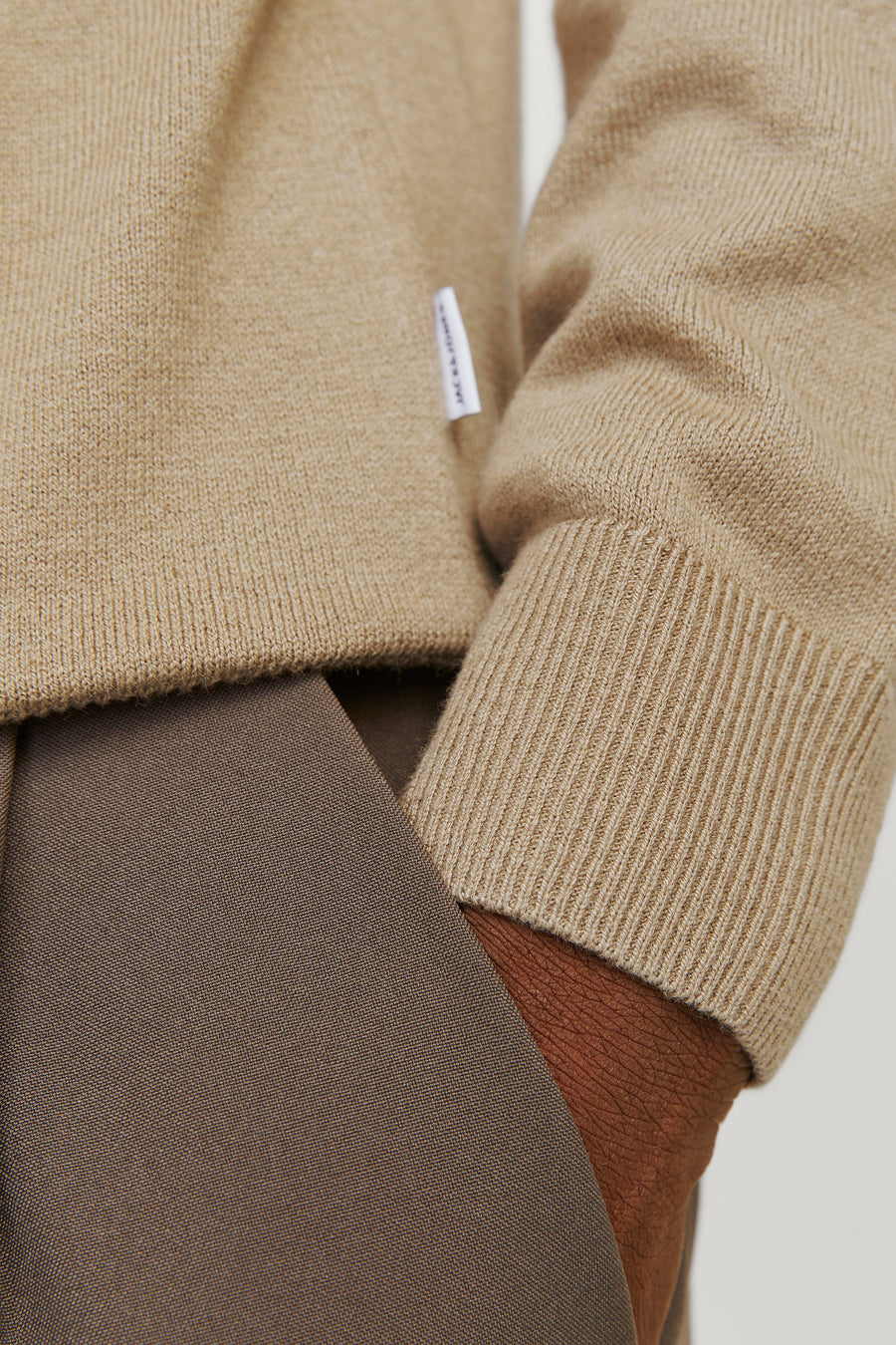 Trui met ronde hals Beige - PREMIUM BLUE by JACK & JONES
