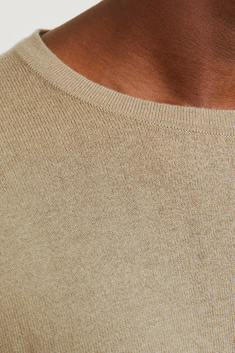 Trui met ronde hals Beige - PREMIUM BLUE by JACK & JONES