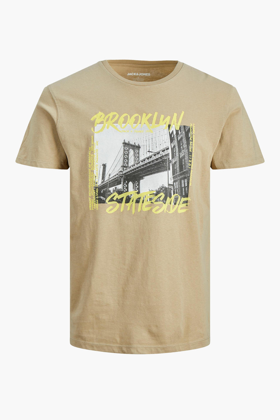 T-shirt (korte mouwen) Ecru - ORIGINALS BY JACK & JONES