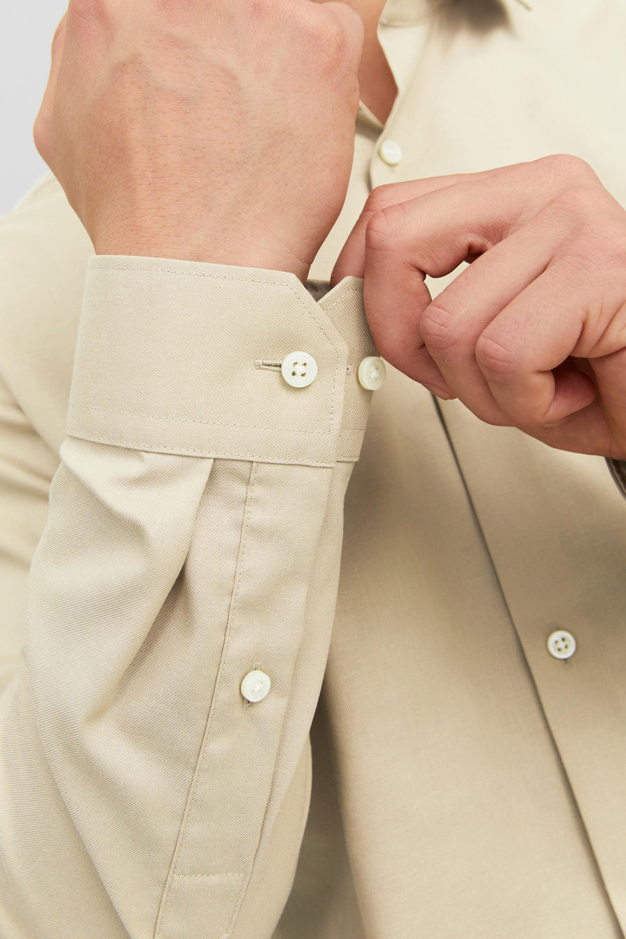 Hemd (lange mouwen) Beige - PREMIUM by JACK & JONES