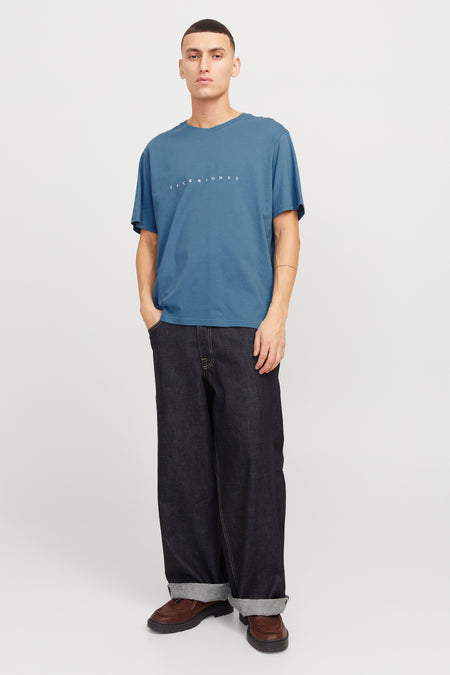 T-shirt (korte mouwen) Blauw - ORIGINALS BY JACK & JONES