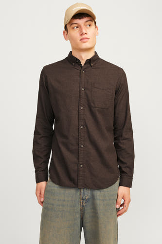 Hemd (lange mouwen) Bruin - ORIGINALS BY JACK & JONES