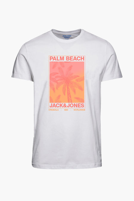 T-shirt (korte mouwen) Wit - ORIGINALS BY JACK & JONES