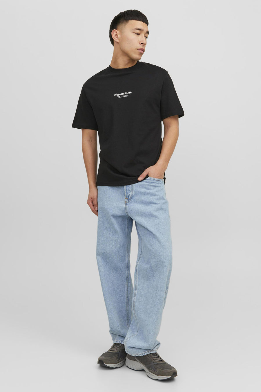 T-shirt (korte mouwen) Zwart - ORIGINALS BY JACK & JONES