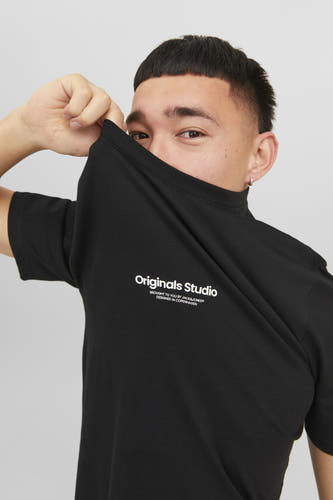 T-shirt (korte mouwen) Zwart - ORIGINALS BY JACK & JONES