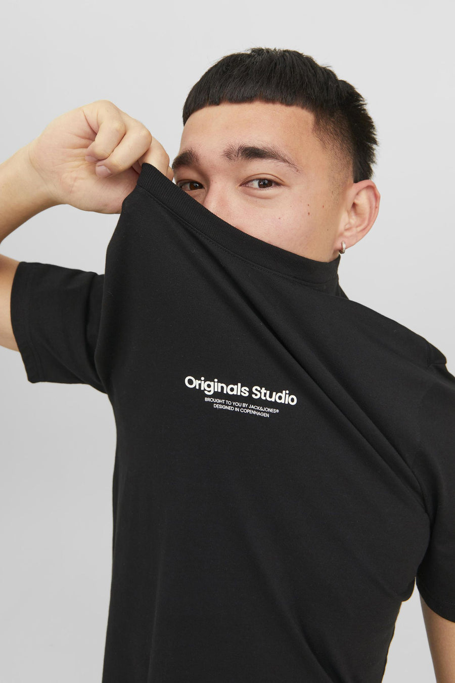 T-shirt (korte mouwen) Zwart - ORIGINALS BY JACK & JONES