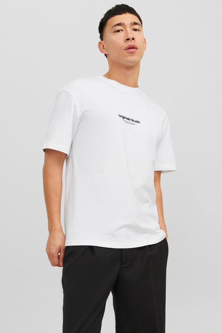 T-shirt (korte mouwen) Wit - ORIGINALS BY JACK & JONES