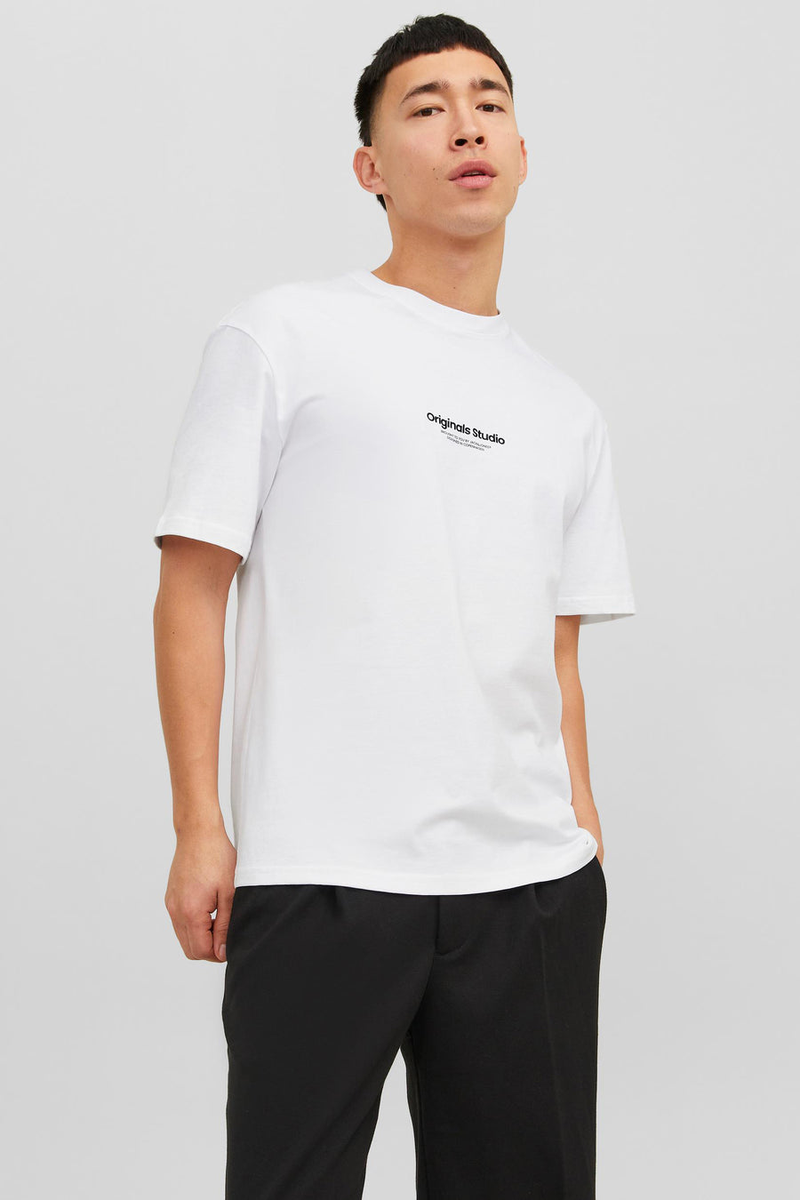 T-shirt (korte mouwen) Wit - ORIGINALS BY JACK & JONES