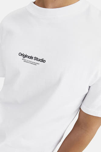 T-shirt (korte mouwen) Wit - ORIGINALS BY JACK & JONES
