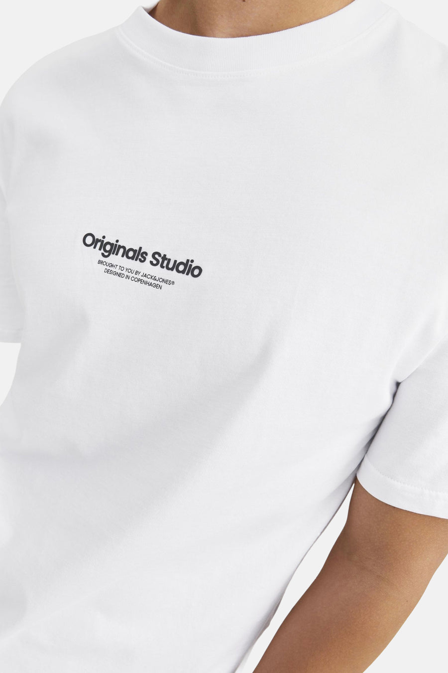 T-shirt (korte mouwen) Wit - ORIGINALS BY JACK & JONES