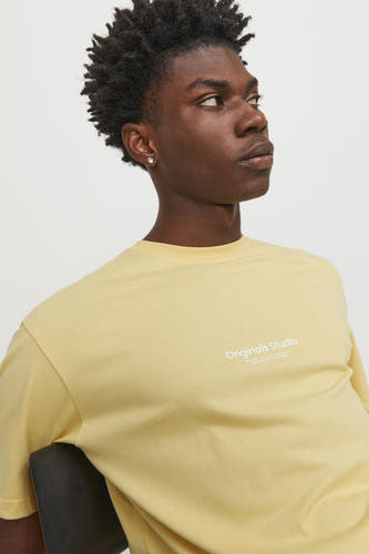T-shirt (korte mouwen) Geel - ORIGINALS BY JACK & JONES