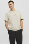 T-shirt (korte mouwen) Ecru - ORIGINALS BY JACK & JONES