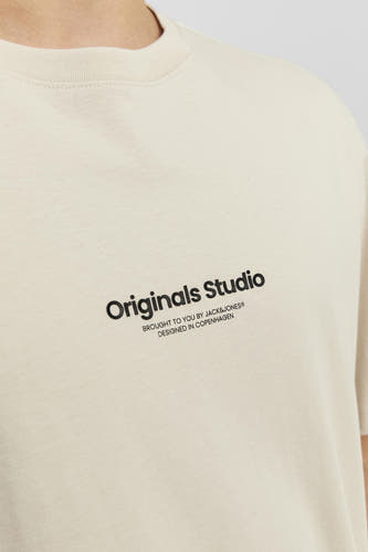 T-shirt (korte mouwen) Ecru - ORIGINALS BY JACK & JONES