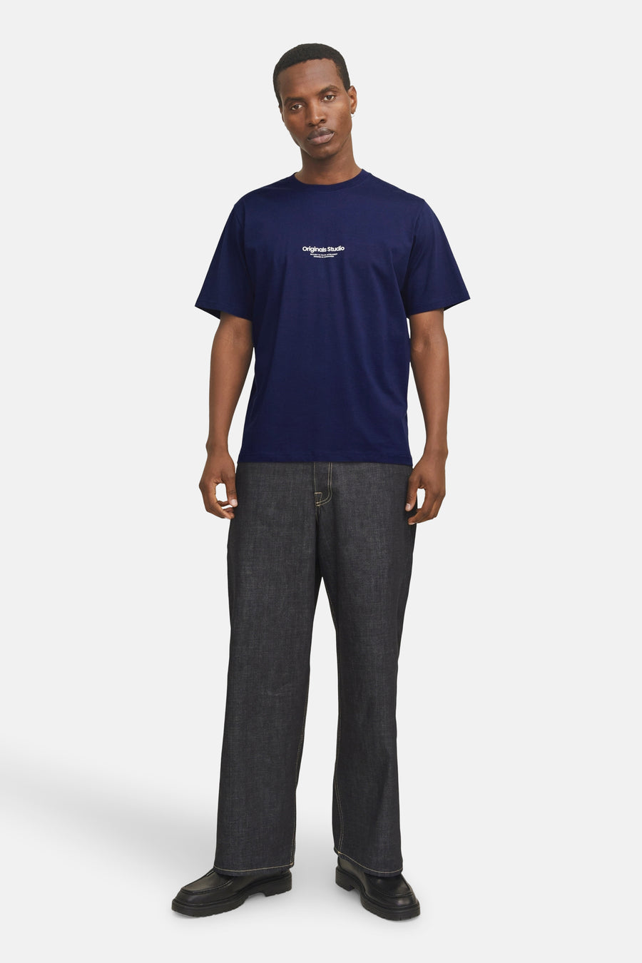 T-shirt (korte mouwen) Blauw - ORIGINALS BY JACK & JONES
