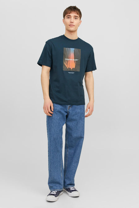 T-shirt (korte mouwen) Groen - ORIGINALS BY JACK & JONES