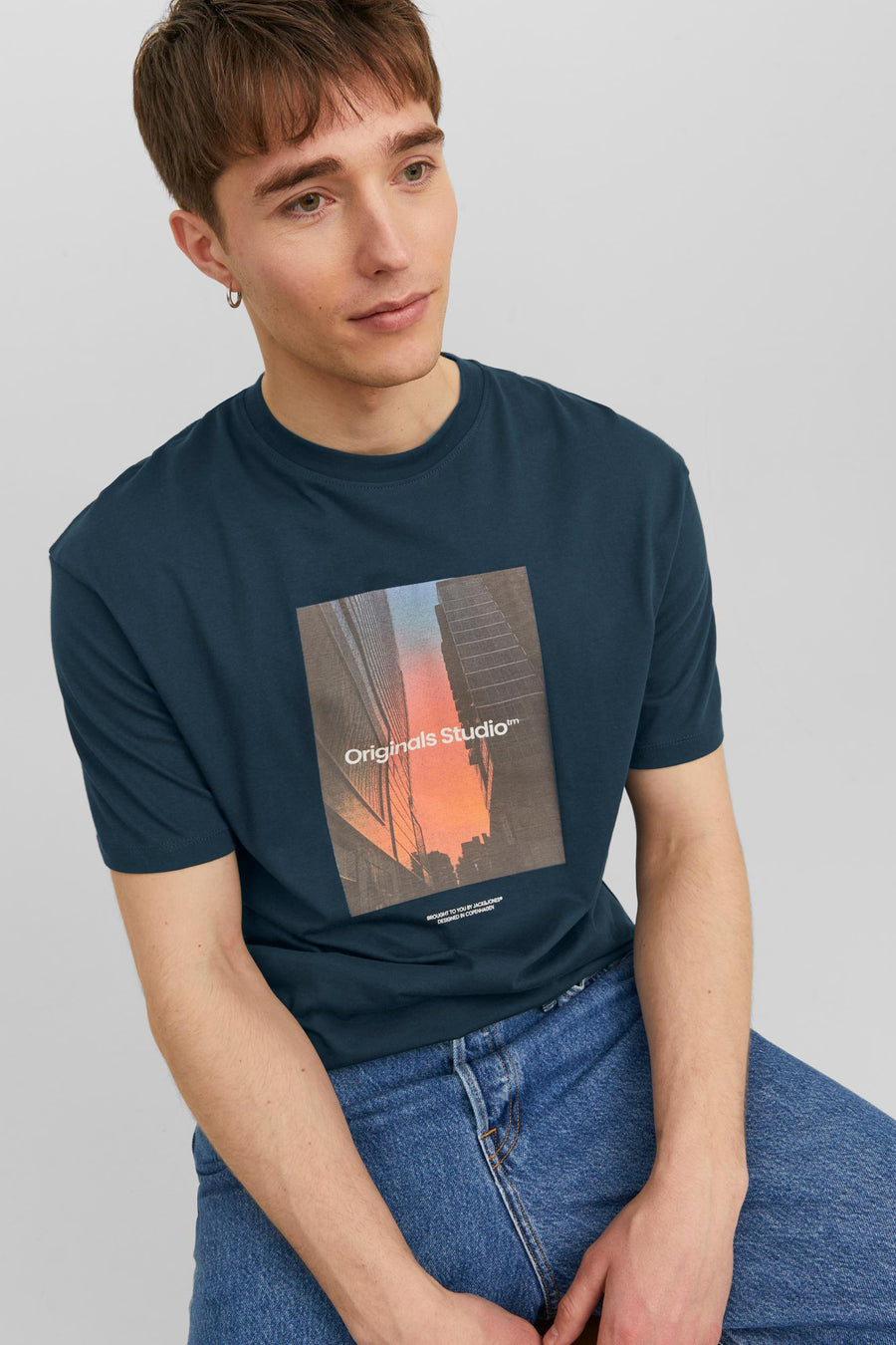 T-shirt (korte mouwen) Groen - ORIGINALS BY JACK & JONES