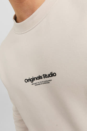 Sweater met ronde hals Ecru - ORIGINALS BY JACK & JONES