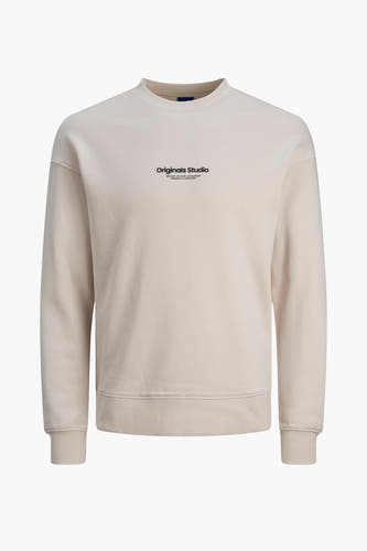 Sweater met ronde hals Ecru - ORIGINALS BY JACK & JONES