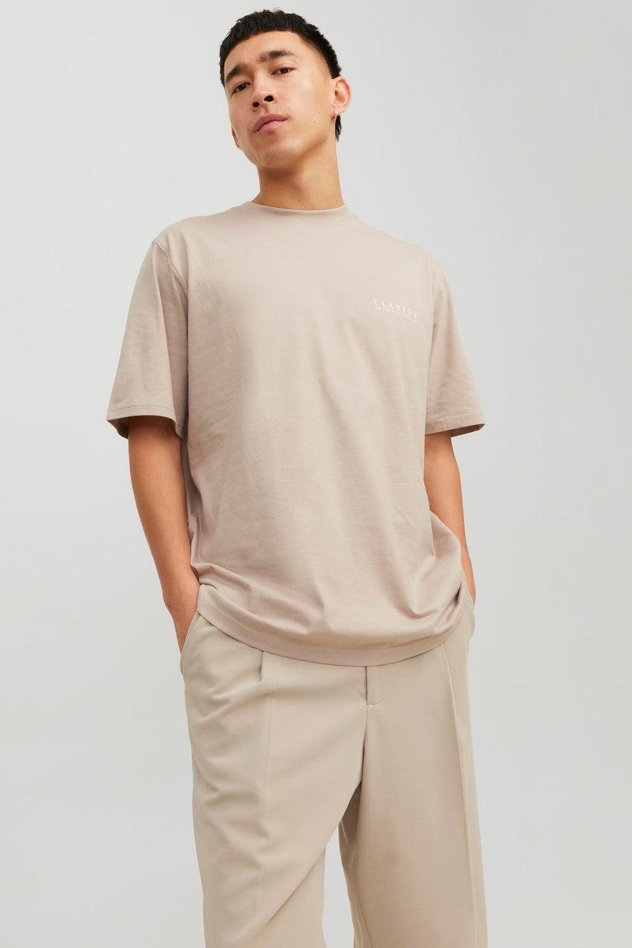 T-shirt (korte mouwen) Ecru - ORIGINALS BY JACK & JONES
