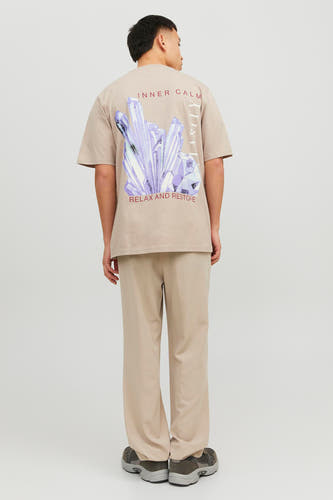 T-shirt (korte mouwen) Ecru - ORIGINALS BY JACK & JONES