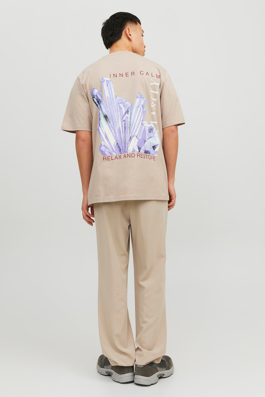T-shirt (korte mouwen) Ecru - ORIGINALS BY JACK & JONES