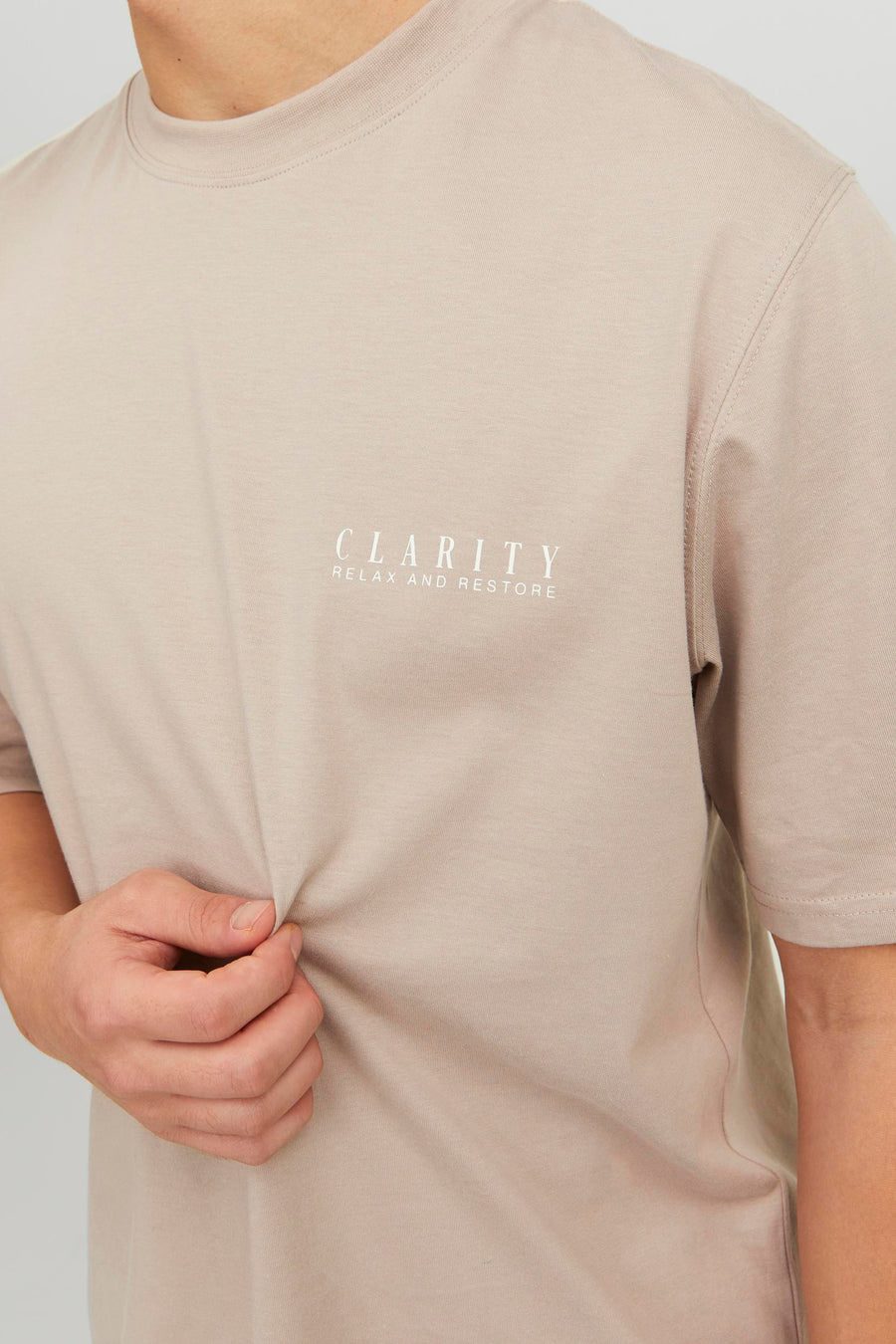 T-shirt (korte mouwen) Ecru - ORIGINALS BY JACK & JONES