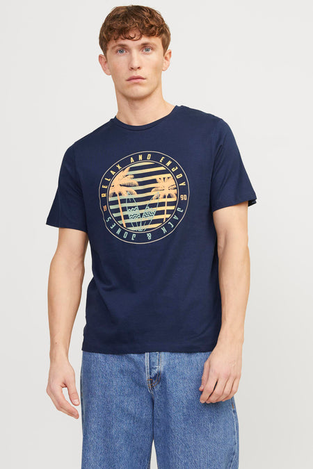T-shirt (korte mouwen) Blauw - ORIGINALS BY JACK & JONES