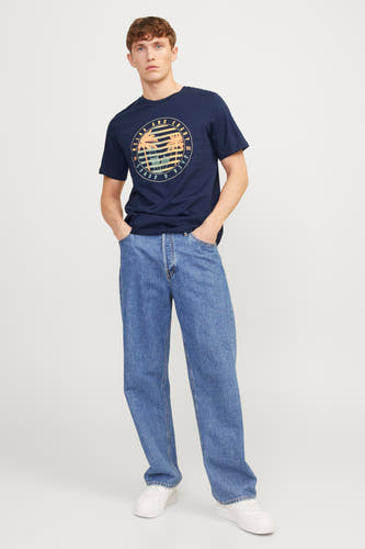 T-shirt (korte mouwen) Blauw - ORIGINALS BY JACK & JONES