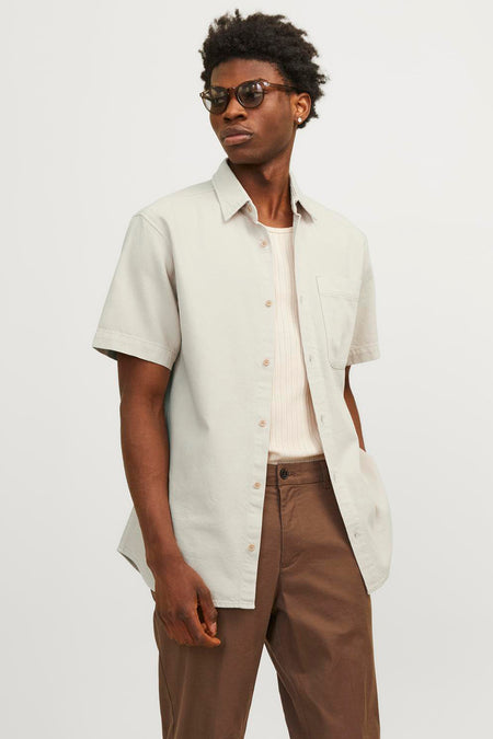 Hemd (korte mouwen) Ecru - JACK & JONES JEANS INTELLIGENCE