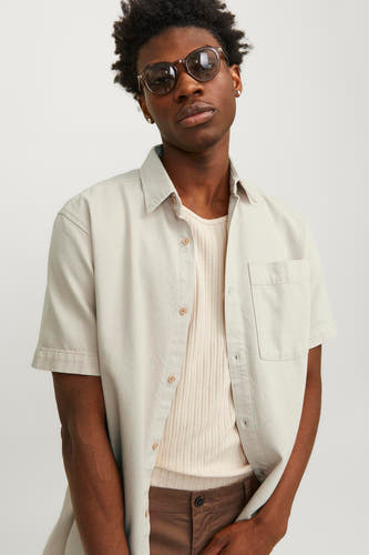 Hemd (korte mouwen) Ecru - JACK & JONES JEANS INTELLIGENCE