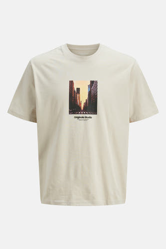 T-shirt (korte mouwen) Ecru - ORIGINALS BY JACK & JONES