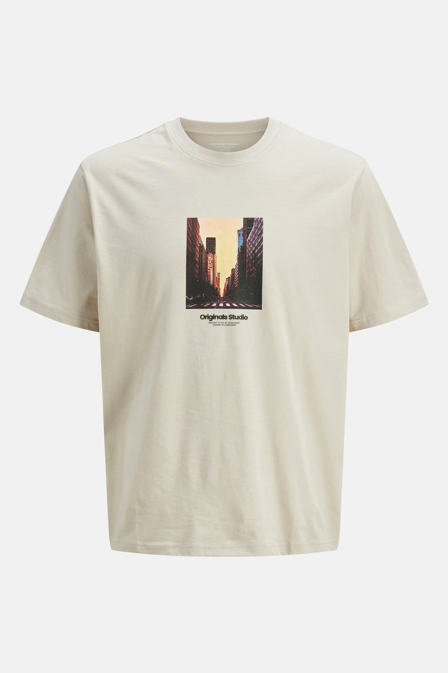 T-shirt (korte mouwen) Ecru - ORIGINALS BY JACK & JONES