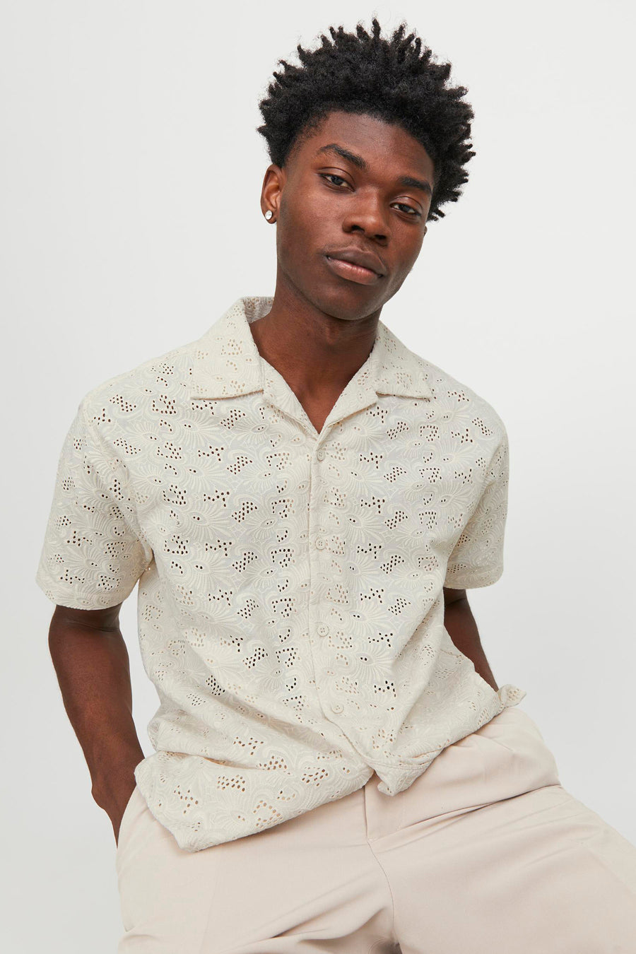 Hemd (korte mouwen) Ecru - ORIGINALS BY JACK & JONES