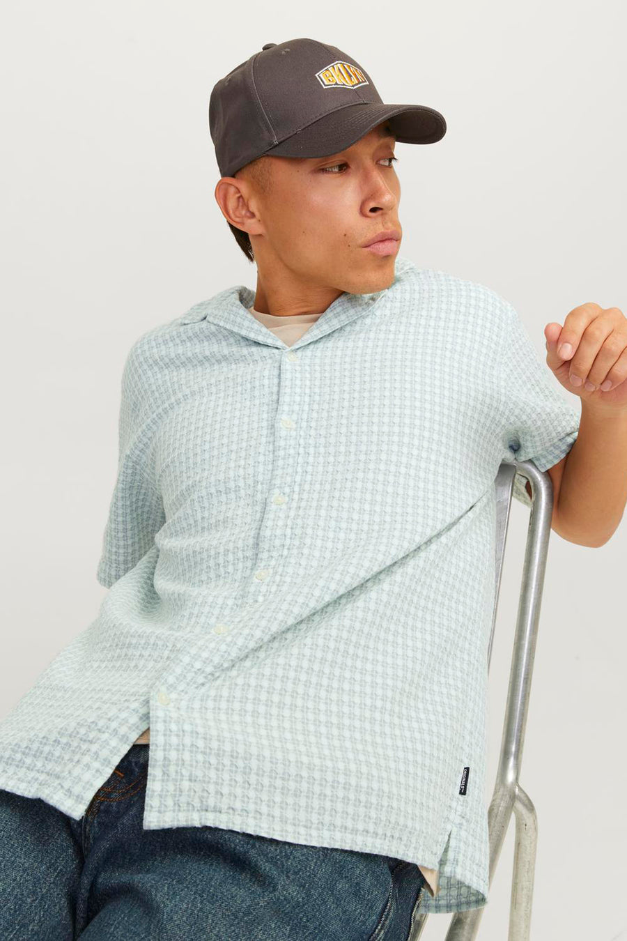Hemd (korte mouwen) Blauw - ORIGINALS BY JACK & JONES