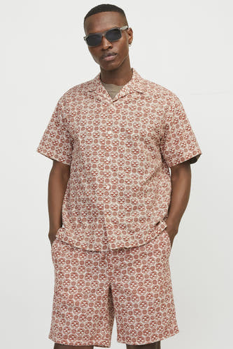 Hemd (korte mouwen) Bruin - ORIGINALS BY JACK & JONES